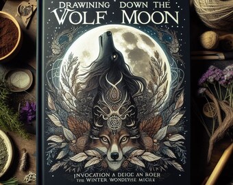 Drawing Down the Wolf Moon Rite PDF (DIGITAL) und Book of Shadows Grimoire