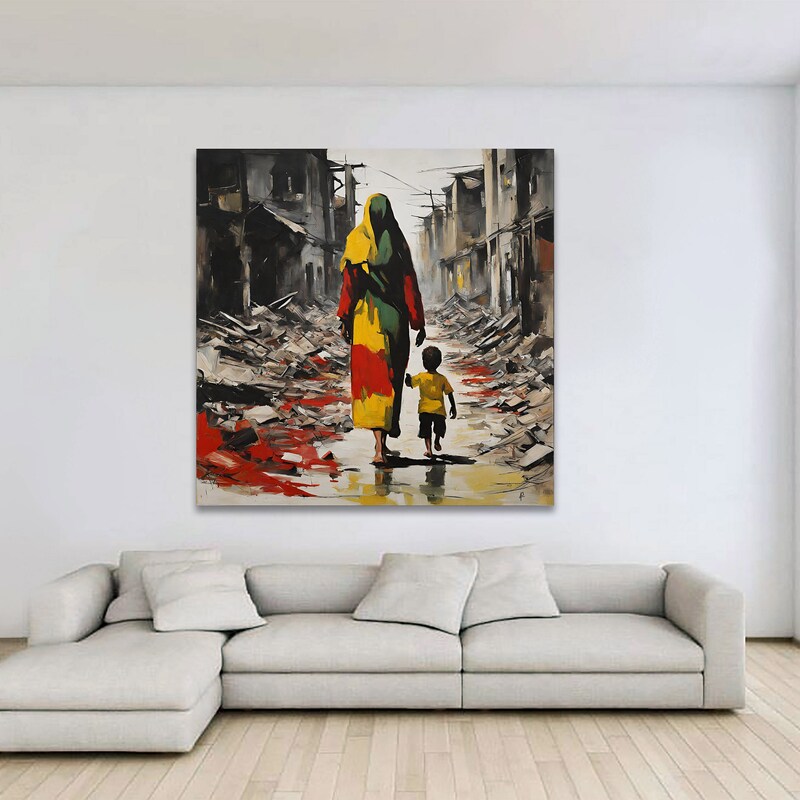 Gaza Drawing Gaza Art Canvas - Etsy
