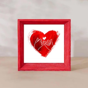 Carte postale Saint Valentin - Je t'aime - carte de voeux A6 cadeau pour l'être aimé, carte postale d'artiste faite main pour des moments privilégiés