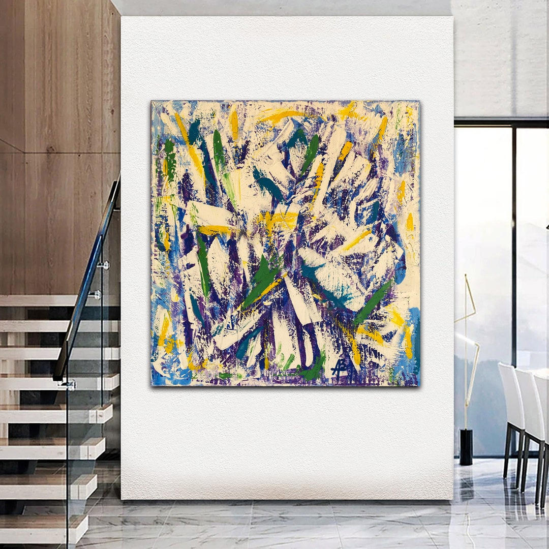 Painting Abstract Confusion Abstract Acrylic Oil Painting Large Wall Art Canvas Original Handmade ...