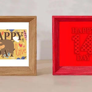 Happy Day 14 – 2x Postkarten A6 – Lustige Faultier & Love Karten Set für Valentinstag – Handmade Künstler Grußkarten für besondere Momente