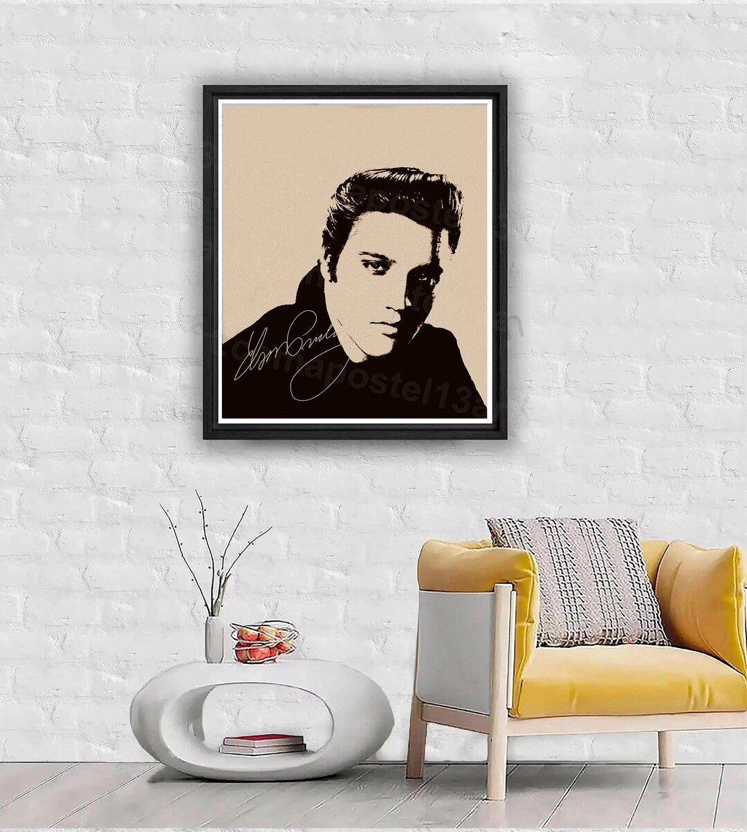 Elvis Presley Portrait Painting With Signature - Rock 'n' Roll Music ...