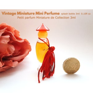 Women&#39;s perfume Tocade de Rochas Miniature de Parfum Vintage Mini Mignon collectible, 3 ml 0.10 fl oz USA, year 1994, sold without the box