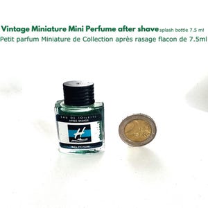 Rare Miniature H by Diparco | deep blue aftershave eau de toilette | vintage collectible | 7.5ml bottle | 1990 | sold without box