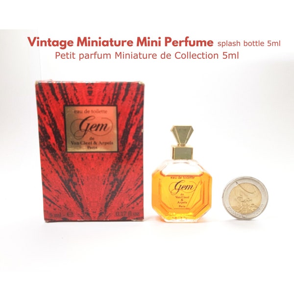 Miniature EdT Gem Van Cleef & Arpels (1976) - 5 ml Sample, sold with box, 0.17 fl oz / 5 ml, Vintage 1987