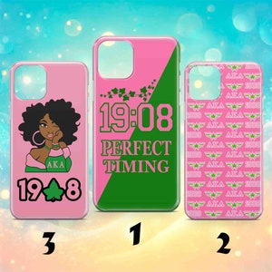 Silikon AKA telefonskal, livfullt tryck, Alpha Kappa Alpha Sorority