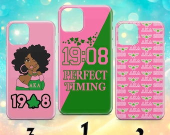 Silicone AKA Phone Case, Vibrant Print, Alpha Kappa Alpha Sorority