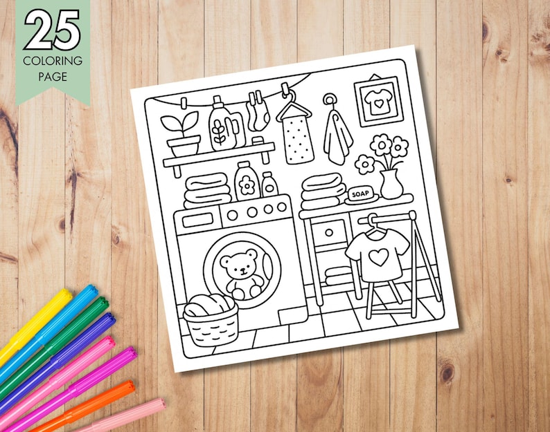 Cute Comfy Coloring Book, 25 Printable Cozy Pages (PDF & JPEG) - Etsy
