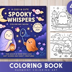 Målarbilder med kusliga viskningar: 40 mysiga spök- och djurillustrationer (PDF)