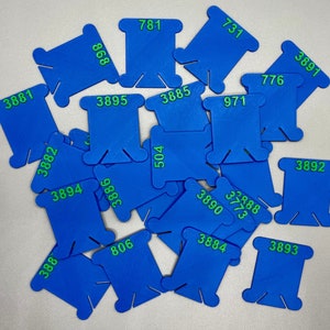 DMC Discontinued Set (504-3895) - Pre-Numbered Embroidery Floss Bobbins (24 Custom Colored Bobbins)