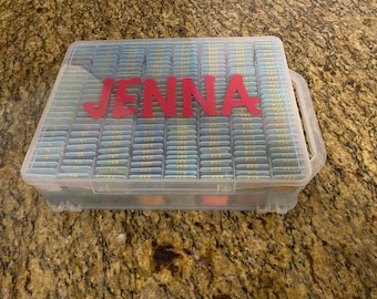 Personalized Craft Storage Box (perfect for floss storage, bead storage, thread storage)