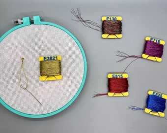 DMC Ljuseffektset (E130-E5200) - Förnumrerade broderigarnspolar (36 garnspolar i specialfärger)