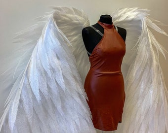 Huge wings for dancing, wings for carnivals, wings for cosplay costume, white angel wings, performance accessory