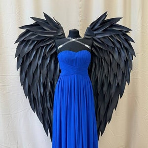 Alas de ángel negras, alas de hada para adultos, disfraz de ángel para cosplay, alas de pájaro, alas de mariposa, alas de demonio, alas de diablo, accesorio para fotos