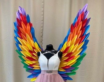Colored wings, carnival wings, multicolored wings, large wings