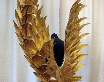 Golden wings, phoenix wings, angelic golden wings, wings for performances, wings for carnival