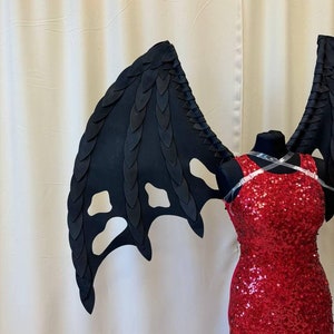 Dragon Wings Cosplay Black Wings Costume Black Bat Wings Wings For Carnival And Party Adult Wings For Perfomances