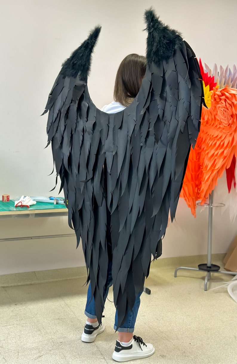 Large Wings, Black Wings, Big Angel Wings, Angel Wings for Men, Wings