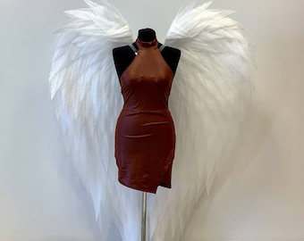 Top offer ! Low price ! White angel wings , white large wings , large wings , in the photo size 220 cm\ 87 inches, not feathers