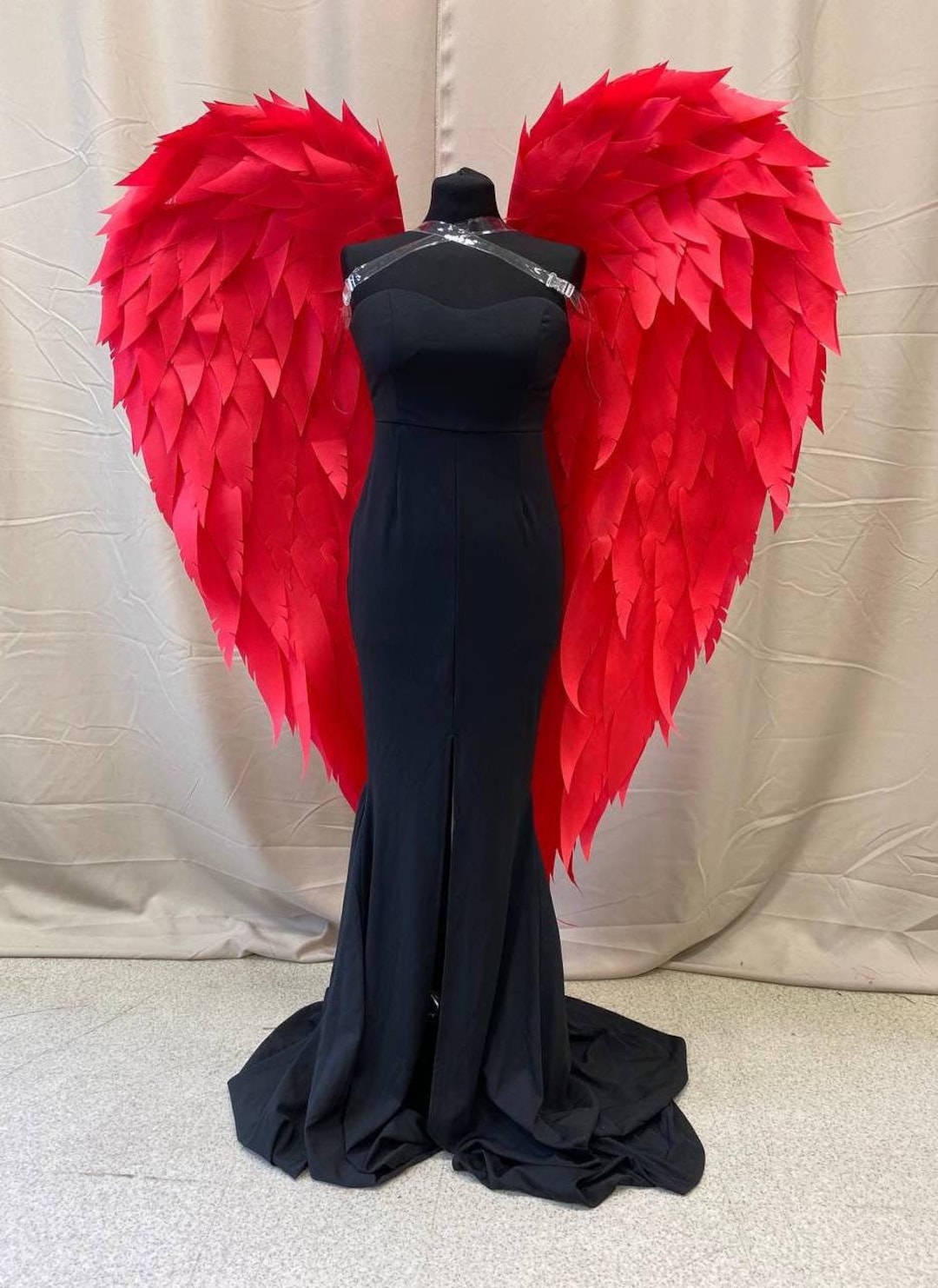 Angel Wings Multicolored Stripe Round Neck Cover-Up