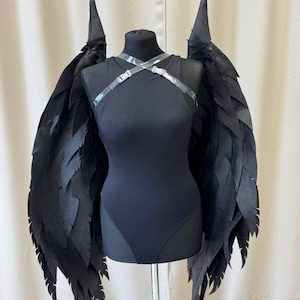 Alas de demonio para cosplay, alas con cuernos, alas de cupido oscuro, alas de demonio, alas de ángel, alas de cuervo, alas para sesión de fotos, alas para bailar