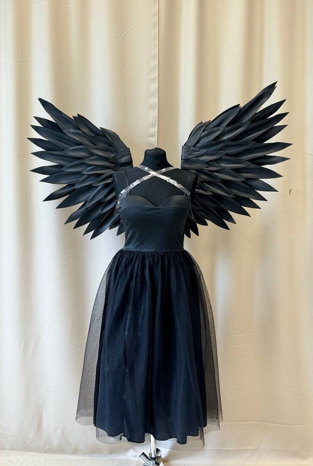 トリートユアセルフ angel wings long dress black トリートユアセルフ angel wings long dress black