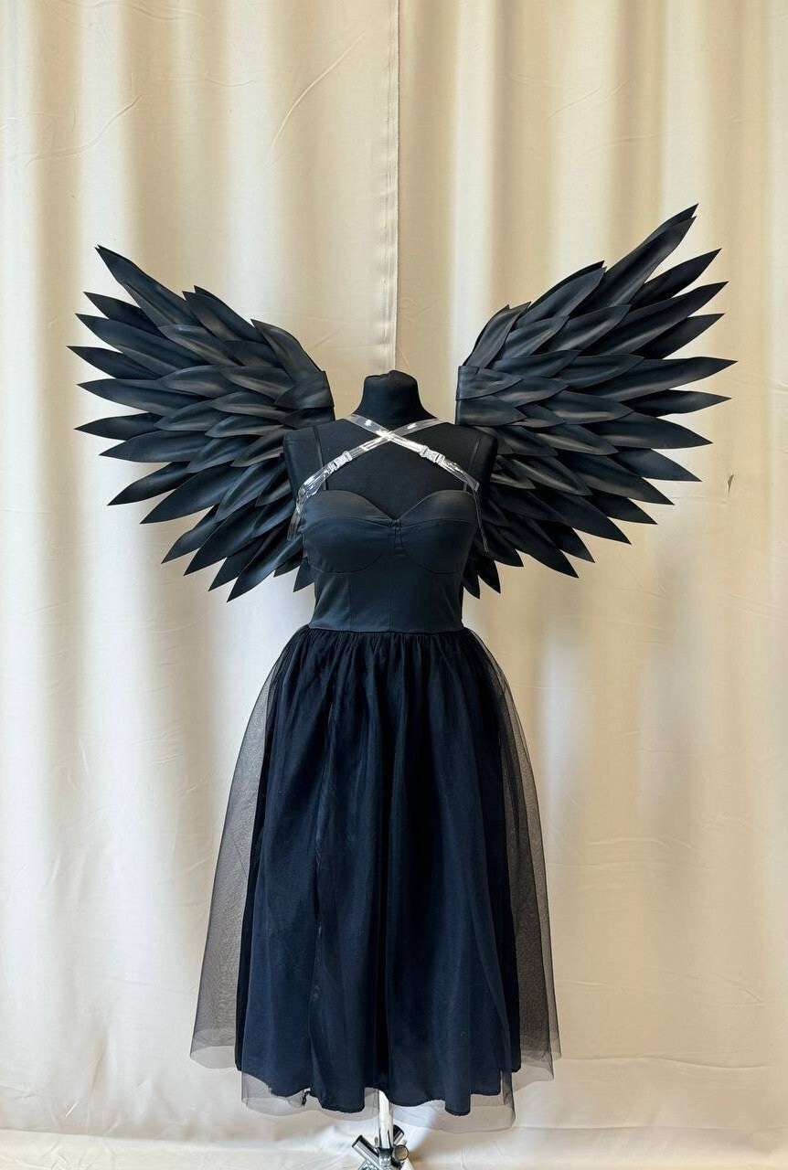 ワンピース angel wings mini dress (black) angel wings mini dress （BLACK）