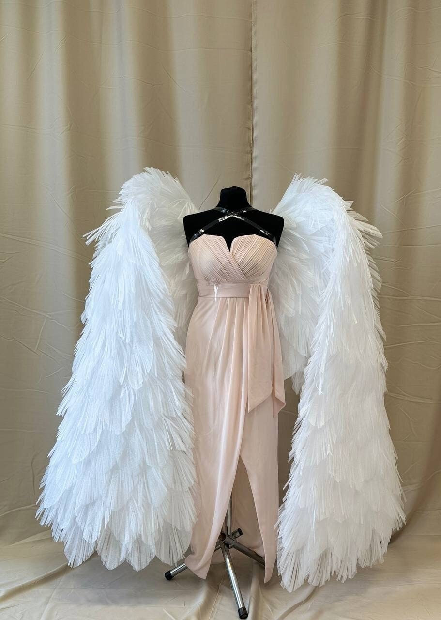 Fluffy wings for dance performances , dance accessories, performance accessories, wings for dance