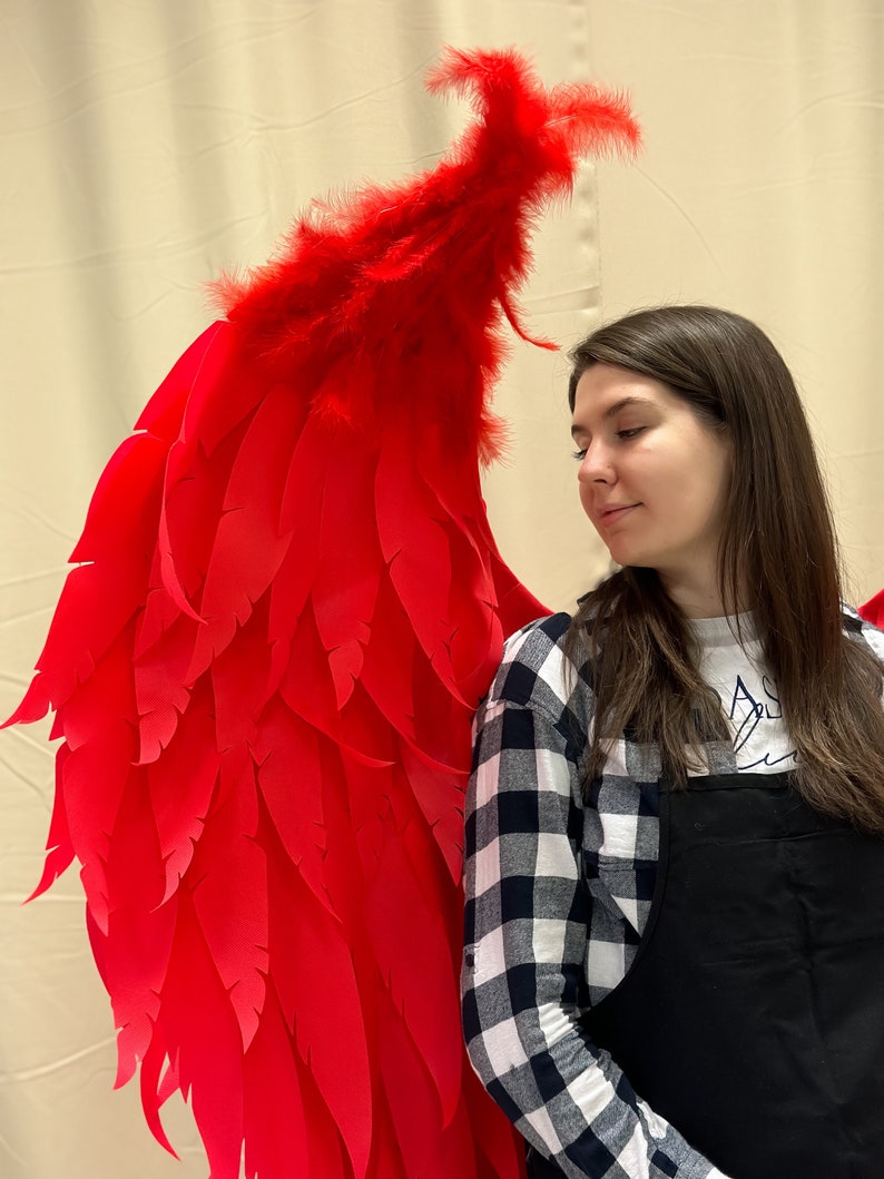 Red Angel Wings, Big Angel Wings, Holidays Costume, Wing Size in the