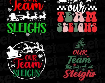 Regalos de Navidad para la oficina (Png), Trineos de nuestro equipo (Png), Camisetas navideñas a juego, Grupo de compañeros de trabajo, Regalos para equipos de trabajo, Archivos de corte para Cricut (Svg)
