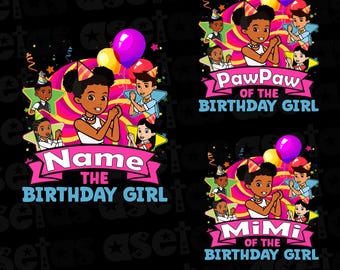 Gracie&#39;s Corner Cumpleaños Familia Svg Png, Muñecas Fiesta de Cumpleaños Png, Camisa de la esquina de Gracie, Nombre de la niña de nacimiento Png, Costum designe