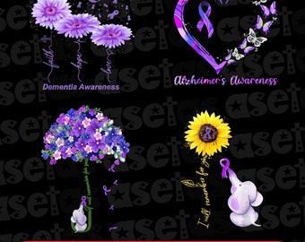 Alzheimer's Awareness Svg Png Bundle, Purple Ribbon, Alzheimer's Disease, Memories Matters, Alaheimers Warrior, Alzheimer's Support SVG