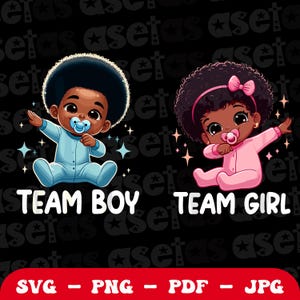 Team Boy svg png, Team Girl svg, Team Boy png, Team Girl png, Gender Reveal SVG, Baby Announcement png, Team Boy Girl PDF