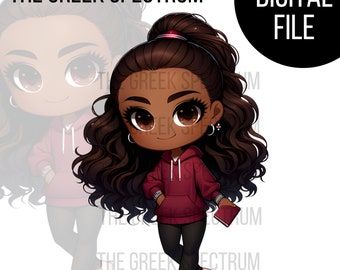 Delta Sigma Theta Sorority Doll | DST Hoodie PNG | Digital Download