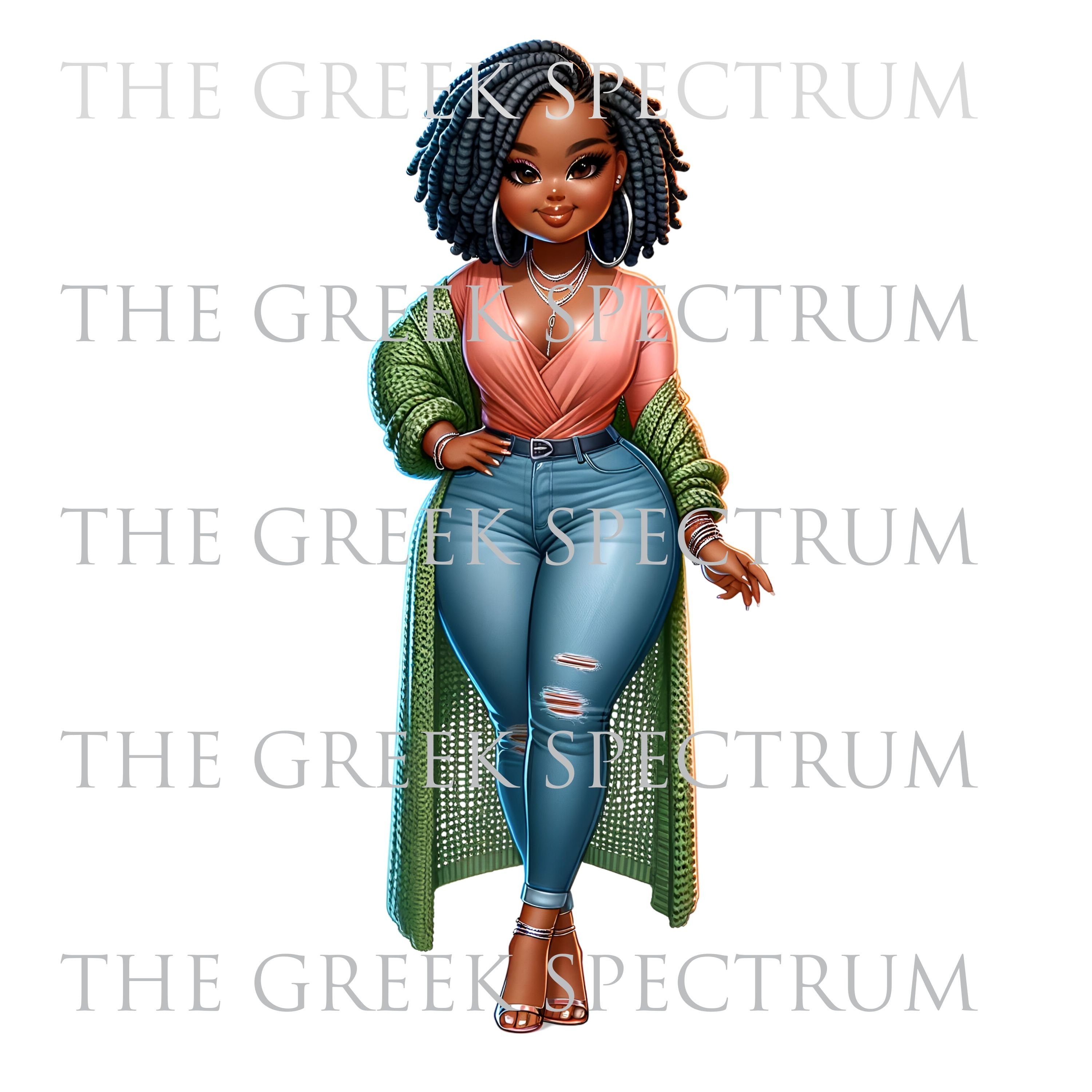 Alpha Kappa Alpha Sorority Doll AKA PNG Digital Download - Etsy