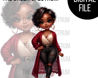 Delta Sigma Theta Sorority Doll | DST PNG | Digital Download