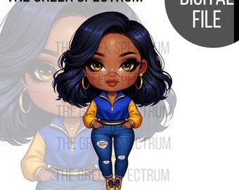Sigma Gamma Rho Sorority Doll | SGRho Chibi PNG | Digital Download
