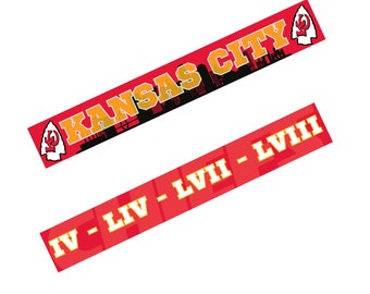 Kansas City Chiefs Scarf, Chiefs Fan Gift, Fan Scarf, Super Bowl Gift, LVIII , Kansas Banner, Kansas Scarves