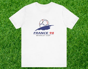 France 98 World Cup Soccer T-shirt, Soccer Fan Gift, Football   World Cup T-Shirt, Soccer Dad gift, Soccer gift mom