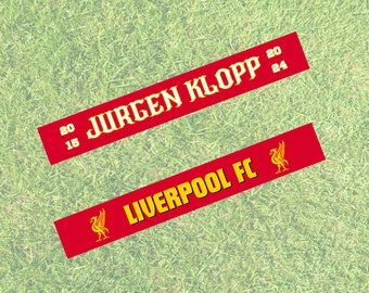 Scarf Jurgen Klopp Liverpool FC, Liverpool fan scarf, Liverpool fan gift, Double Sided Scarf, Polyster Scarf, Digital Printing Scarf, YNWA