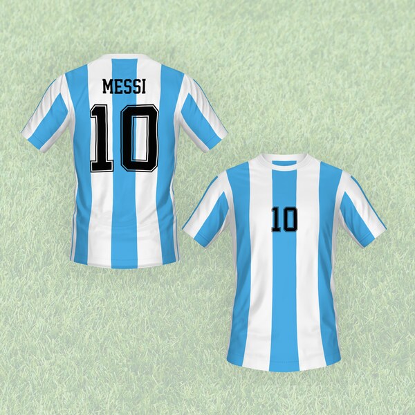 Lionel Messi Trikot, Argentinien Kinder Trikot, Sublimationshemden, Fußballfan Geschenk, Argentinien Geschenk, Argentinien Messi-Trikot, Retro Fußball-Trikot,