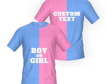 Custom Baby Reveal Soccer Jersey, Sports Jersey, Boy or Girl shirt, Personalized Blue Pink , Gender Reveal Jersey, Reveal Party Jersey,