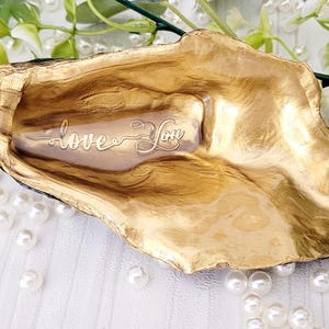 Vide-poches en coquillages peints à la main, porte-bijoux « Love You »