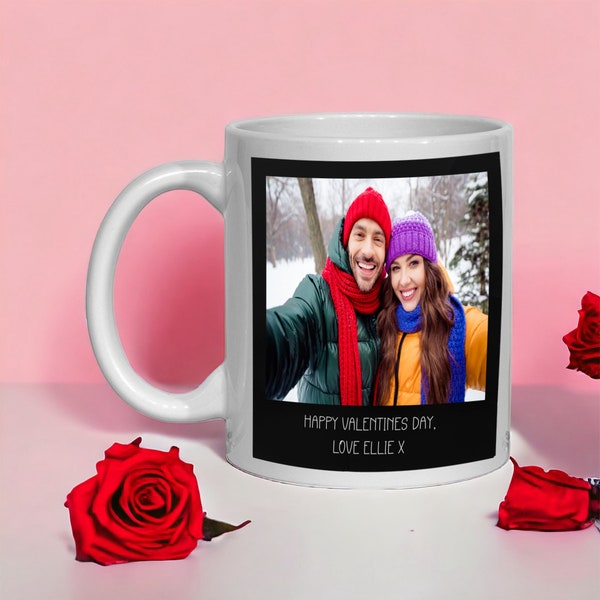 Personalised Polariod Photo Mug -  Gift For Him/Her/Mum/Dad/Boyfriend/ Girlfriend/Bestie - birthday, anniversary, gift swap, crafts