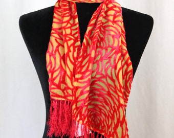 Silk Blend Burn-Out Velvet Scarf