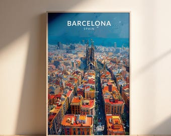 Cartel de viaje de Barcelona: Sagrada Familia Lámina artística