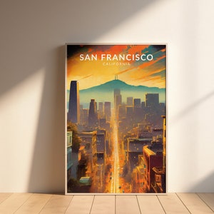 San Francisco Travel Poster, San Francisco Poster Print, Vintage San Francisco Travel Poster, San Francisco Wall Art, San Francisco Decor