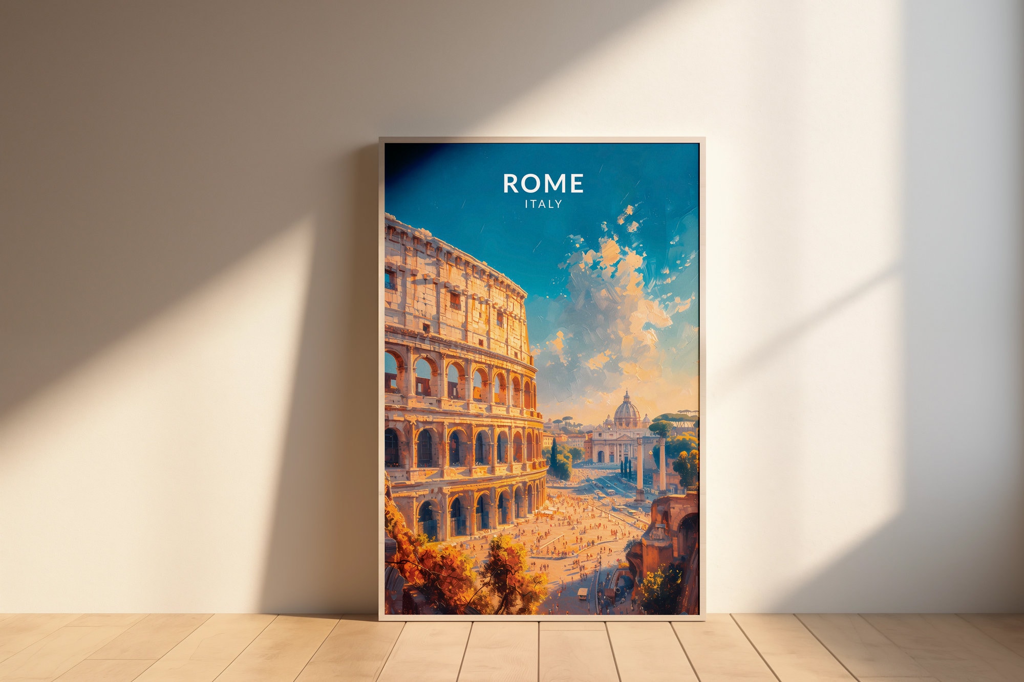 Rome Travel Poster, Rome Poster Print, Vintage Rome Travel Poster, Rome Wall Art, Rome Decor, Italy Poster