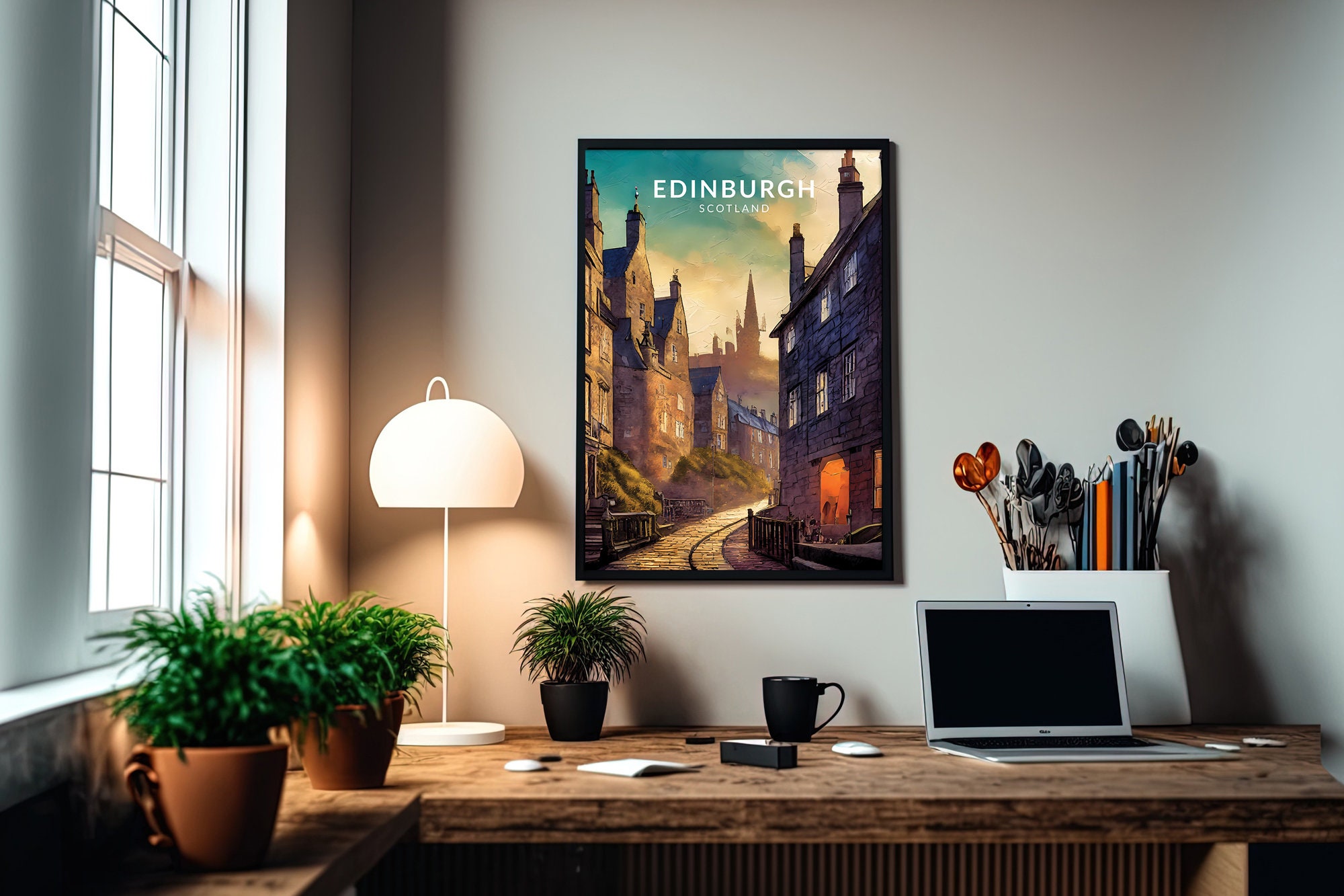 Edinburgh Travel Poster, Edinburgh Poster Print, Vintage Edinburgh