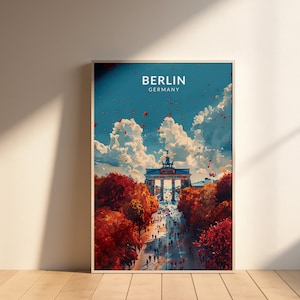 Berlin Travel Poster, Berlin Poster Print, Vintage Berlin Travel Poster, Berlin Wall Art, Berlin Decor, Berlin, Germany, Germany Poster